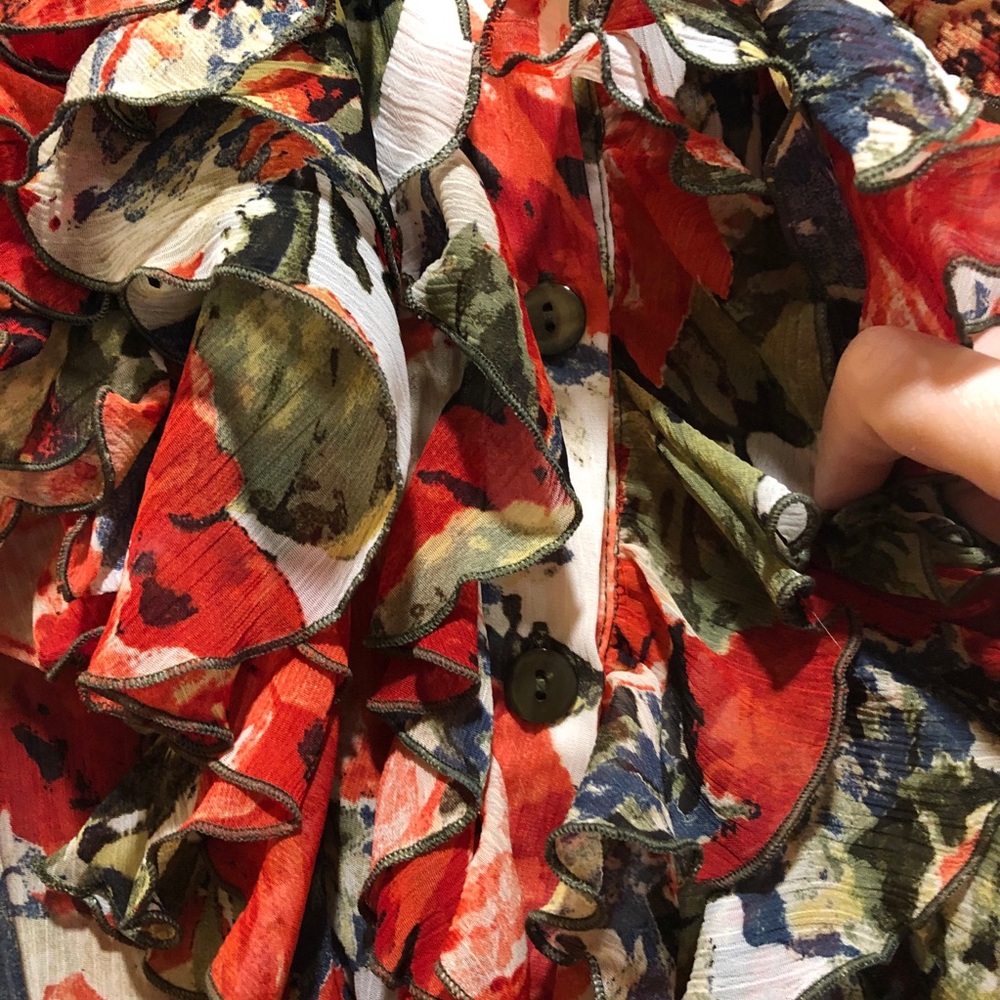 MORGAN DE TOI RUFFLE SLEEVELESS BLOUSE - Picture 9 of 15